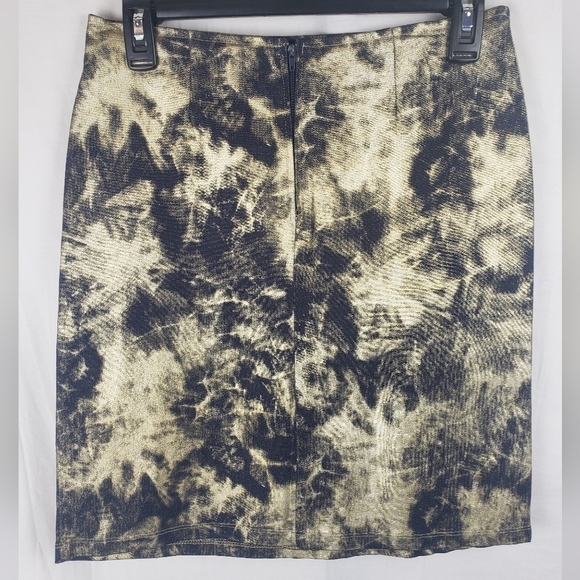 NWT Rave 4 Real Blue and Metallic Gold Y2K  Skirt Sz M - Picture 3 of 9